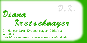 diana kretschmayer business card